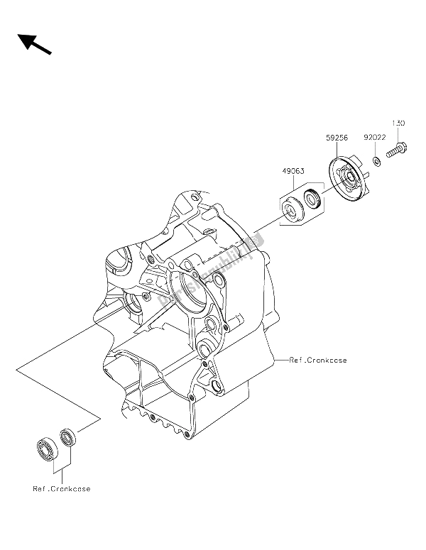 Toutes les pièces pour le Pompe à Eau du Kawasaki VN 900 Custom 2015