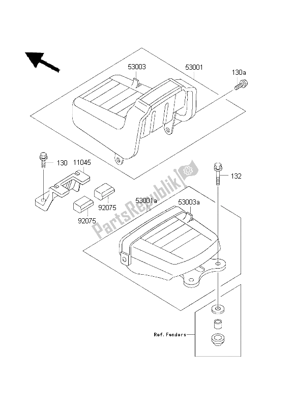 All parts for the Seat of the Kawasaki EL 252 2001