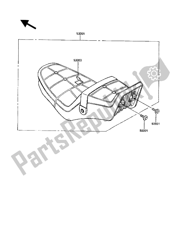 All parts for the Seat of the Kawasaki VN 750 Twin 1986