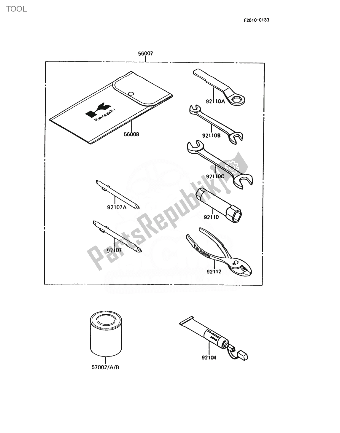 All parts for the Tool of the Kawasaki AR 125 1988