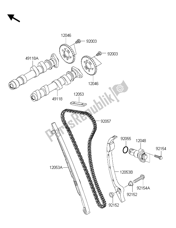 Wszystkie części do Wa? Ek (y) Rozrz? Du I Napinacz Kawasaki ER 6F 650 2015