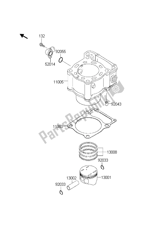 Wszystkie części do Cylinder I T? Ok Kawasaki KLX 300R 2000