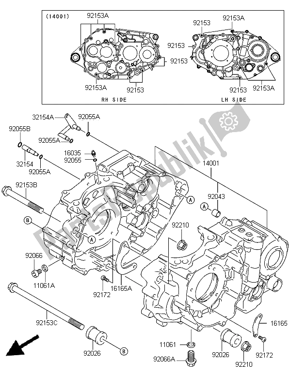 Tutte le parti per il Carter del Kawasaki KFX 400 2006