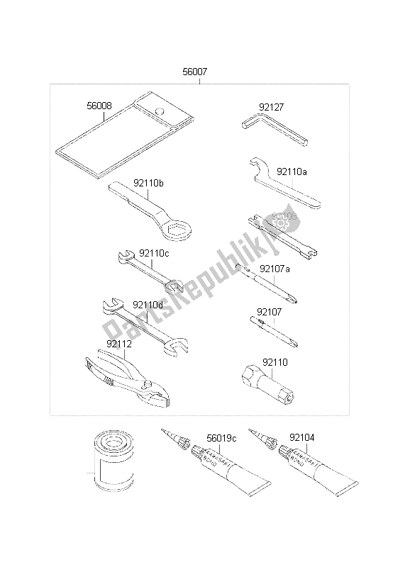 Todas las partes para Herramientas De Propietarios de Kawasaki KMX 125 2002