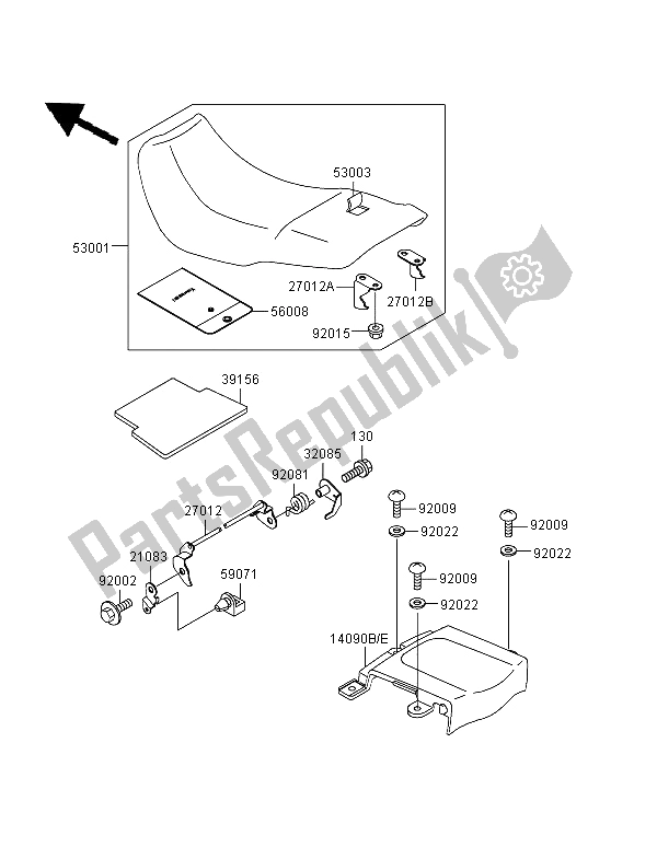 Tutte le parti per il Posto A Sedere del Kawasaki GPZ 500S 1996