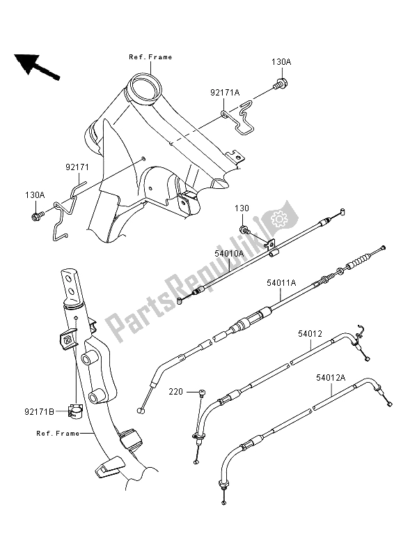 All parts for the Cables of the Kawasaki VN 900 Classic 2009