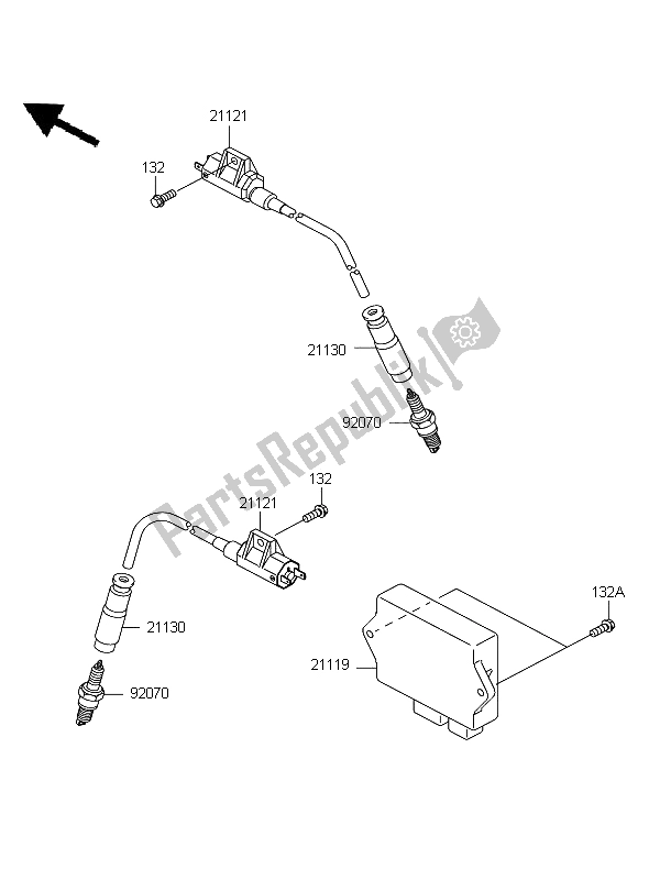 Tutte le parti per il Sistema Di Accensione del Kawasaki KFX 700 2011