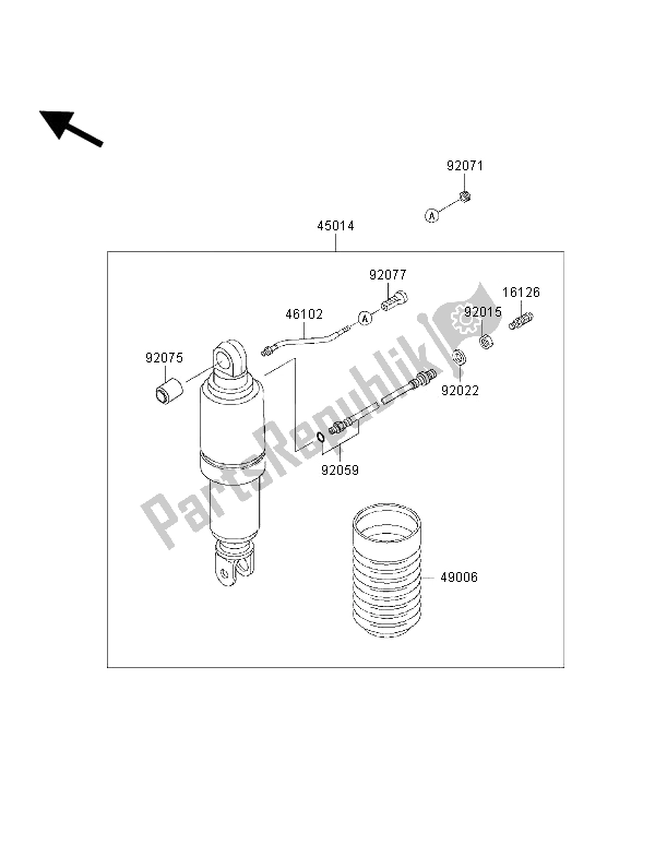 Tutte le parti per il Ammortizzatore del Kawasaki 1000 GTR 1996