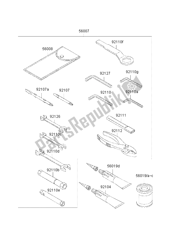 Toutes les pièces pour le Outils Propriétaires du Kawasaki Ninja ZX 6R 600 2002