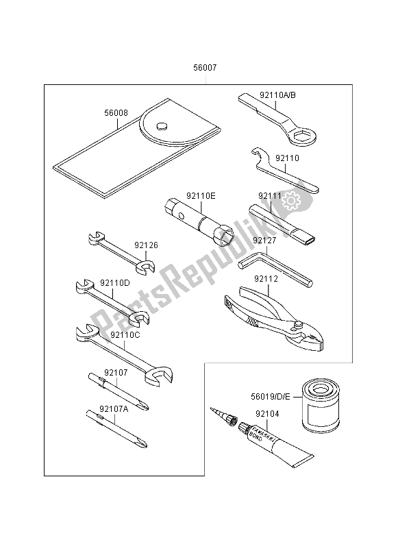 All parts for the Owners Tools of the Kawasaki Eliminator 125 1998