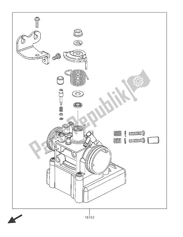 Tutte le parti per il Valvola A Farfalla del Kawasaki J 125 ABS 2016