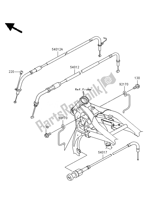 All parts for the Cables of the Kawasaki VN 1600 Mean Streak 2007