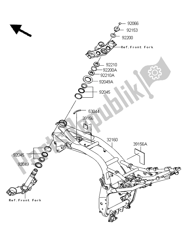 Todas las partes para Marco de Kawasaki Z 750 ABS 2011