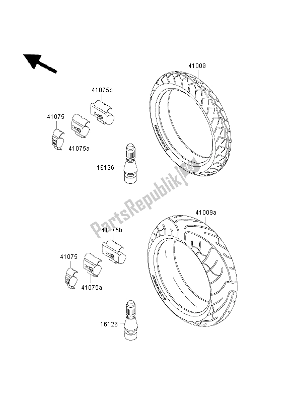 Todas las partes para Llantas de Kawasaki ZRX 1200R 2003