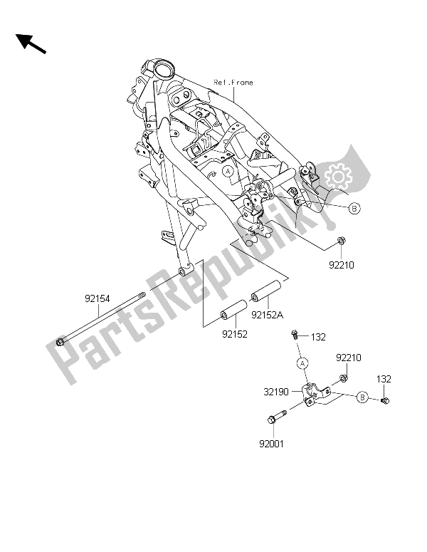 Tutte le parti per il Supporto Del Motore del Kawasaki Ninja 250 SL ABS 2015