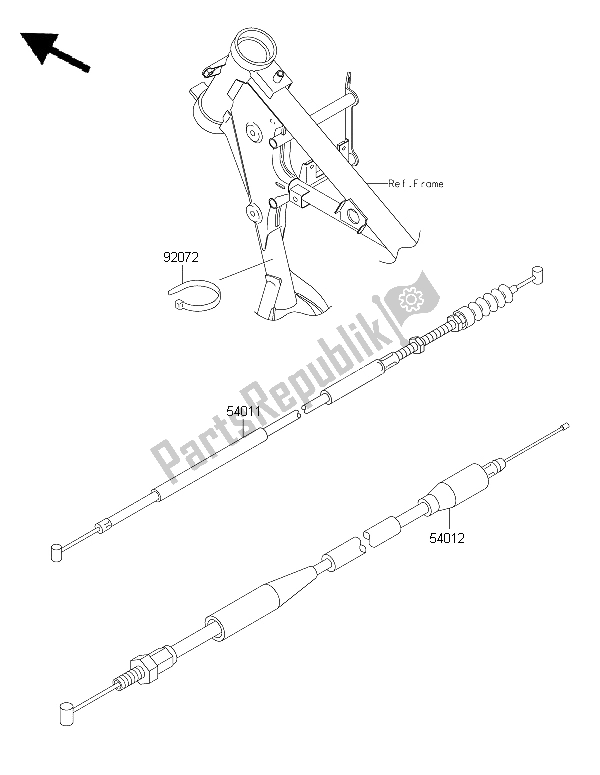Tutte le parti per il Cavi del Kawasaki KX 65 2015