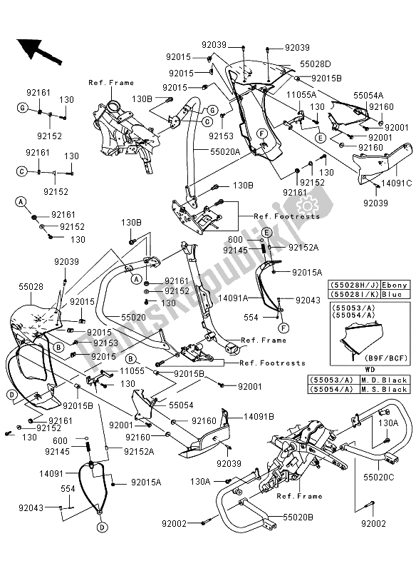 Toutes les pièces pour le Garde du Kawasaki VN 1700 Voyager ABS 2012