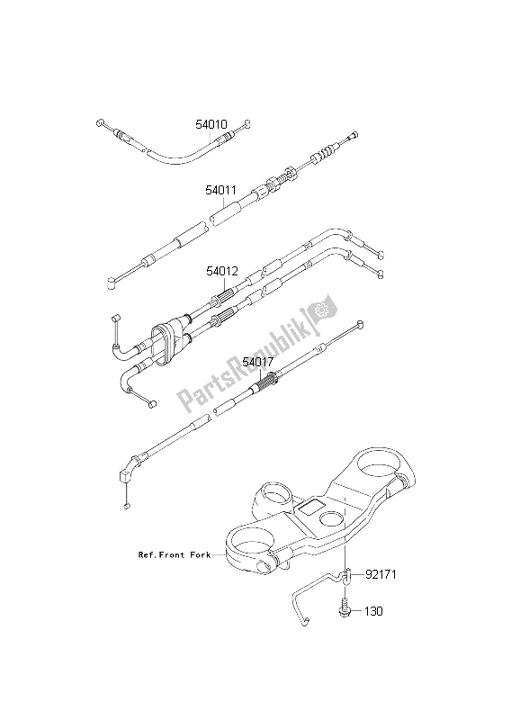 All parts for the Cables of the Kawasaki Ninja ZX 6 RR 600 2004