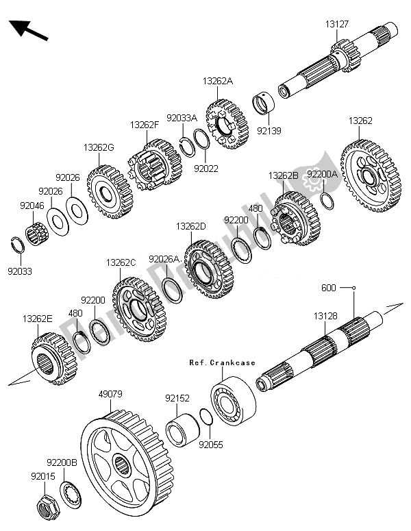 All parts for the Transmission of the Kawasaki VN 900 Classic 2014