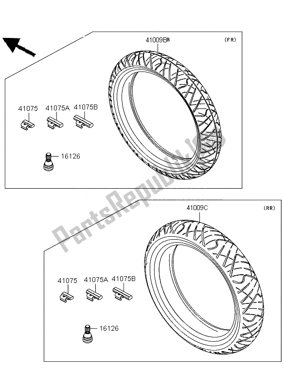 Todas las partes para Llantas de Kawasaki Ninja 250R 2010