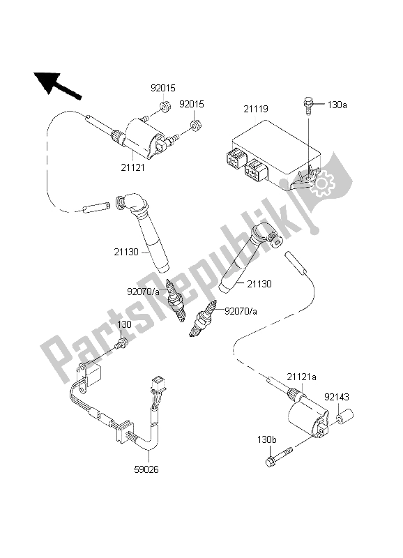 All parts for the Ignition System of the Kawasaki VN 800 Drifter 1999