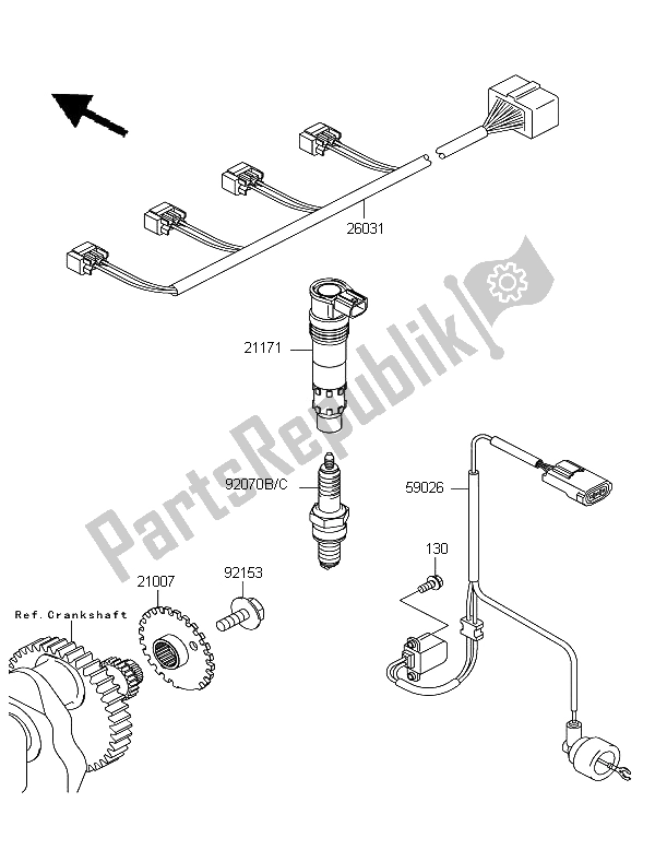 Tutte le parti per il Sistema Di Accensione del Kawasaki Z 750 2011