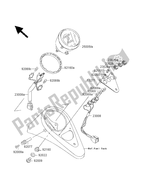 All parts for the Meter of the Kawasaki VN 800 Drifter 2000