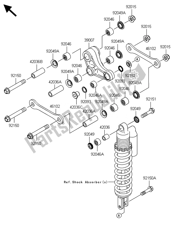 Tutte le parti per il Sospensione del Kawasaki KX 85 SW 2014