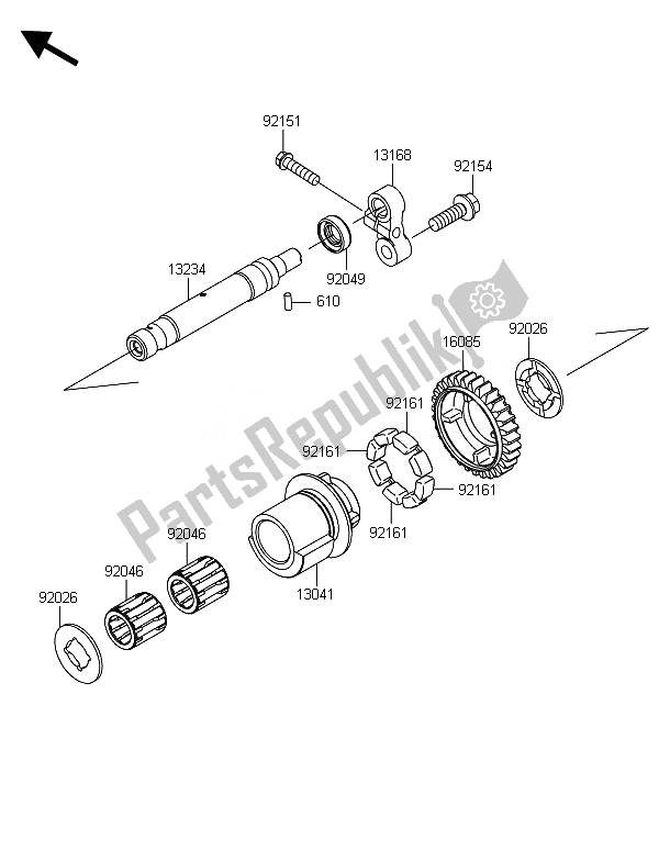 Tutte le parti per il Equilibratore del Kawasaki ZX 1000 SX ABS 2014