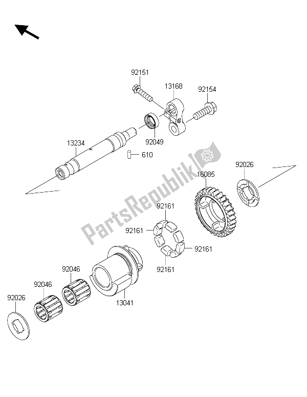 Toutes les pièces pour le Balancier du Kawasaki Versys 1000 2015