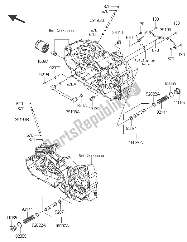 All parts for the Oil Filter of the Kawasaki Vulcan 1700 Nomad ABS 2016
