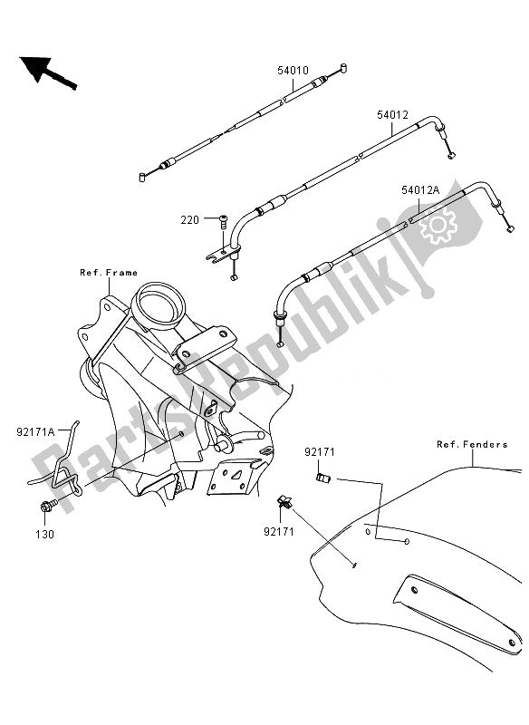 Tutte le parti per il Cavi del Kawasaki VN 1700 Voyager ABS 2010