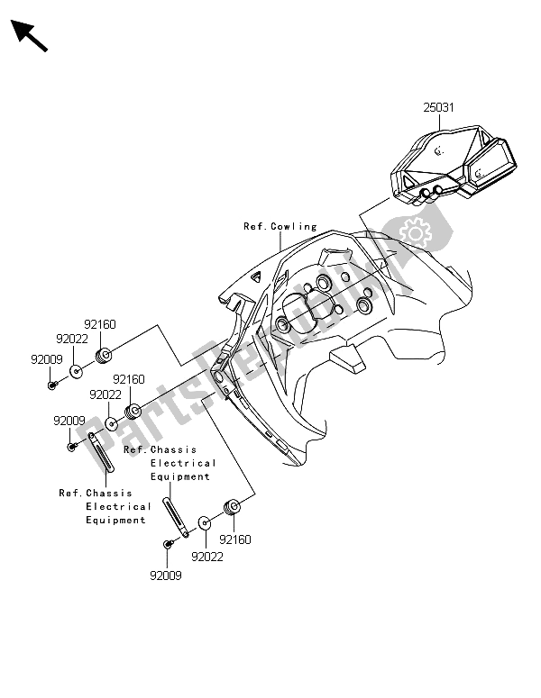 Tutte le parti per il Meter (s) del Kawasaki Ninja 300 ABS 2013