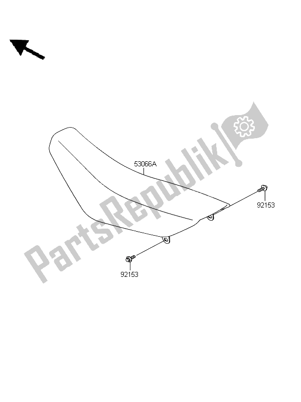 All parts for the Seat of the Kawasaki KX 65 2012