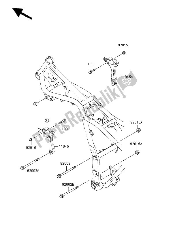 Tutte le parti per il Montaggi Della Struttura del Kawasaki EL 252 1997