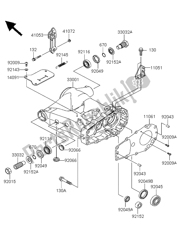 Wszystkie części do Wahacz Kawasaki KVF 360 4X4 2004