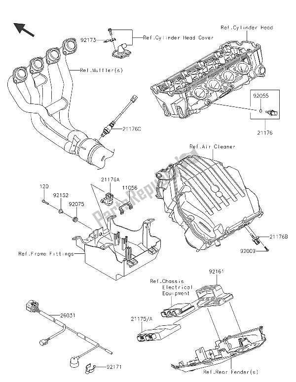All parts for the Fuel Injection of the Kawasaki Z 1000 ABS 2016