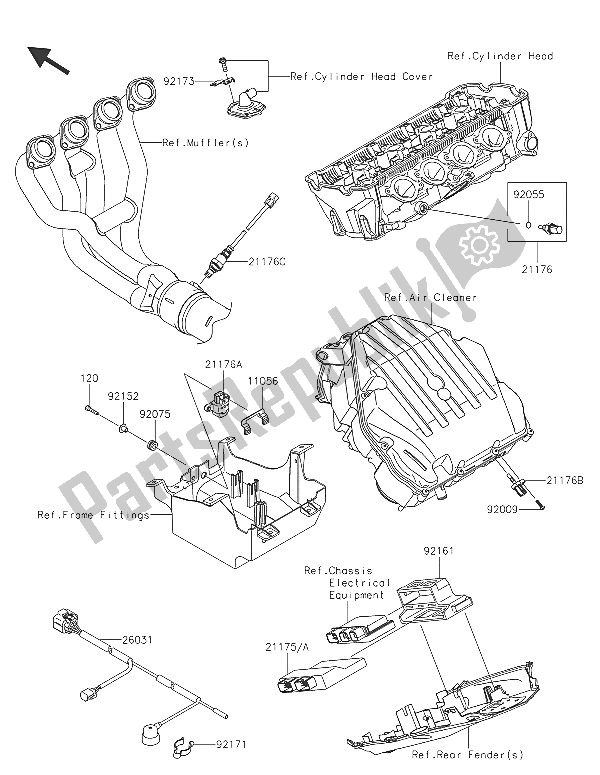 All parts for the Fuel Injection of the Kawasaki Z 1000 ABS 2016