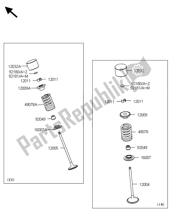 All parts for the Valve(s) of the Kawasaki Ninja ZX 6R 600 2013