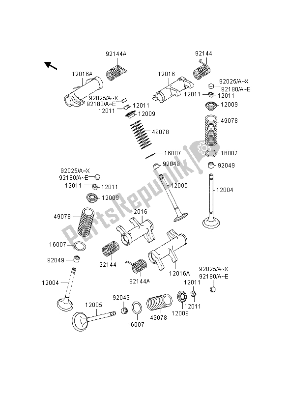 All parts for the Valve(s) of the Kawasaki VN 800 1995
