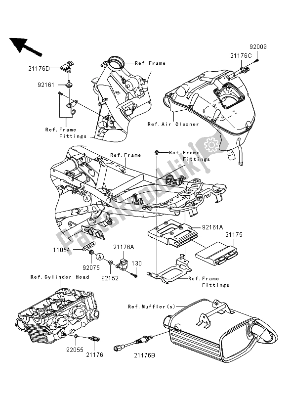 Tutte le parti per il Iniezione Di Carburante del Kawasaki ER 6N ABS 650 2006