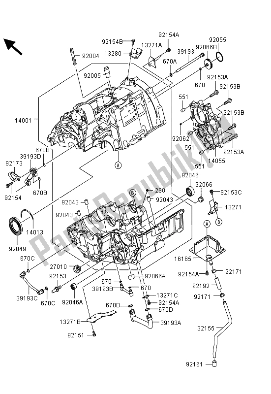 Wszystkie części do Korbowód Kawasaki ER 6N ABS 650 2013