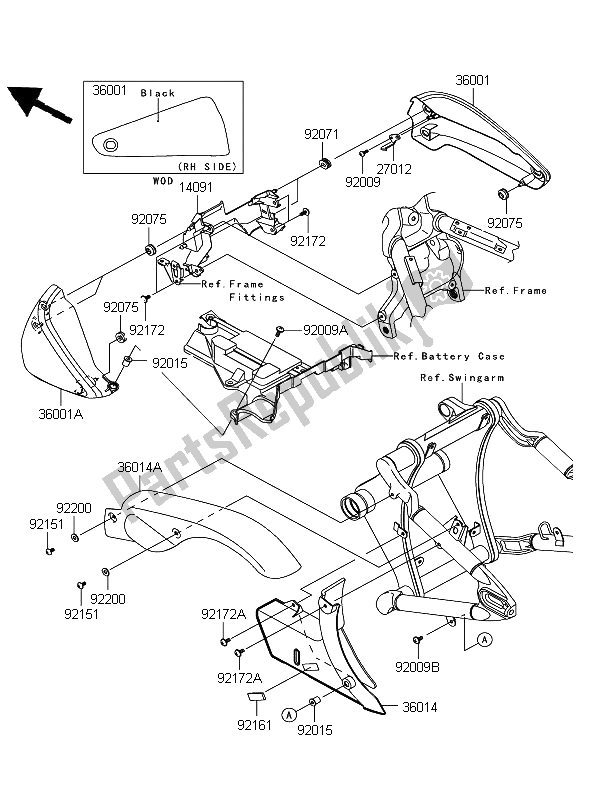 All parts for the Side Covers & Chain Cover of the Kawasaki VN 2000 Classic 2008