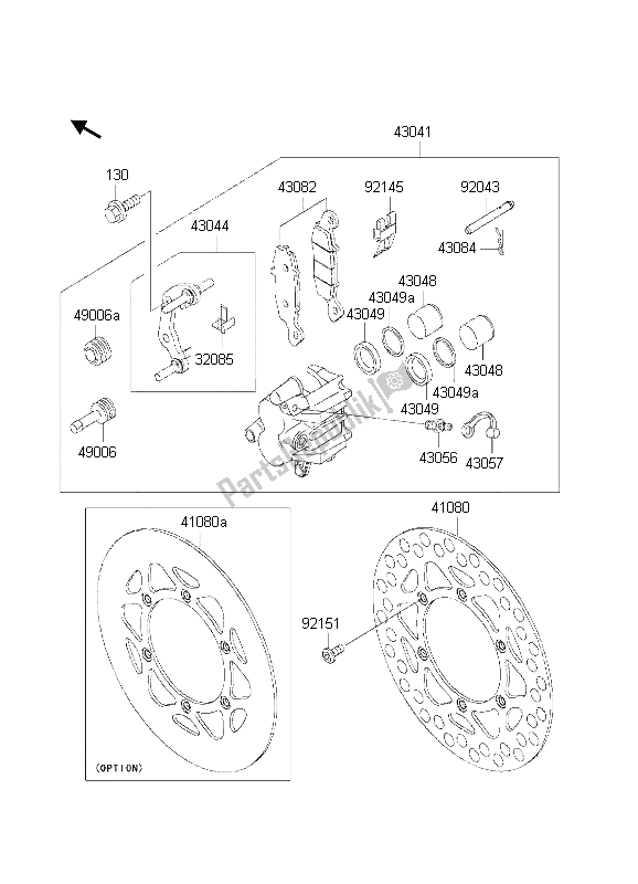 Toutes les pièces pour le Frein Avant du Kawasaki KX 85 LW 2002