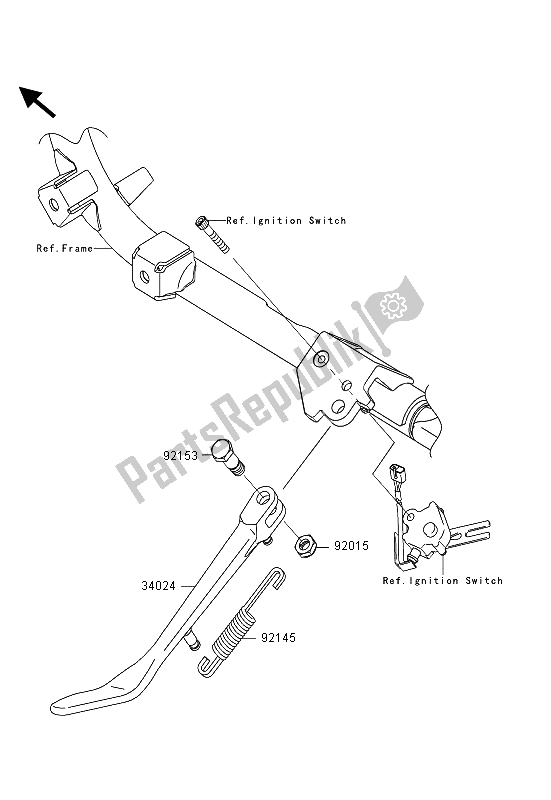 All parts for the Stand(s) of the Kawasaki VN 900 Custom 2013