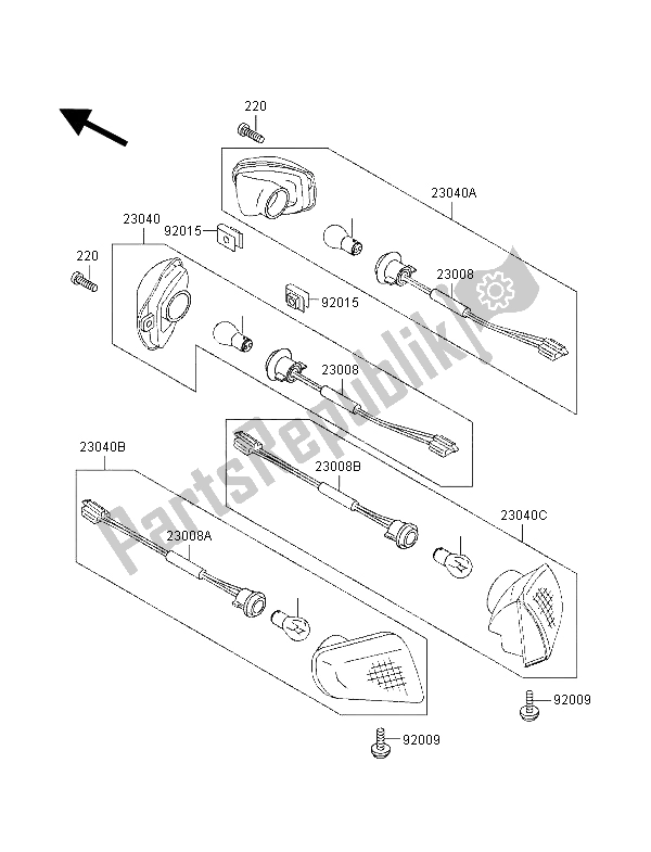 All parts for the Turn Signals of the Kawasaki ZZ R 1100 1998