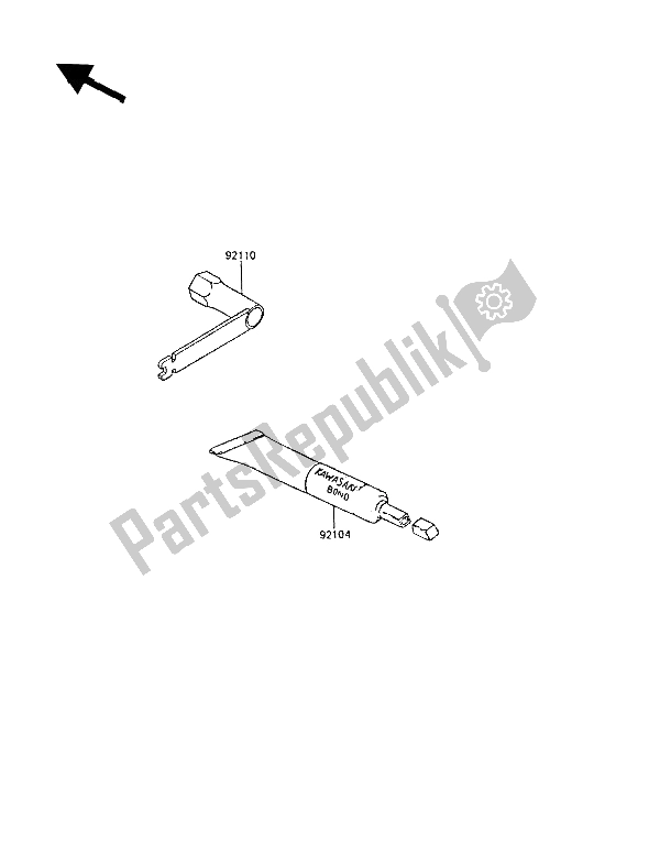 All parts for the Owners Tools of the Kawasaki KX 60 1986