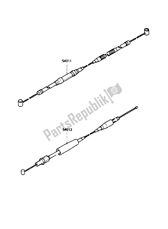 Tutte le parti per il Cavo del Kawasaki KX 500 1986