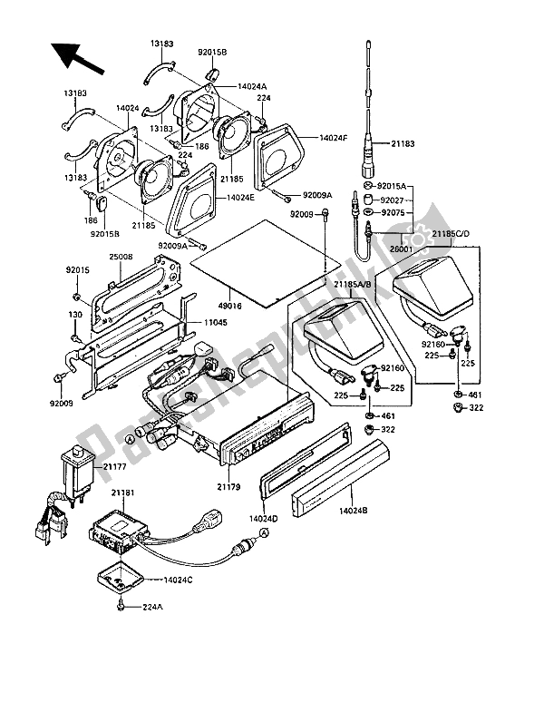 Todas las partes para Audio de Kawasaki Voyager XII 1200 1991