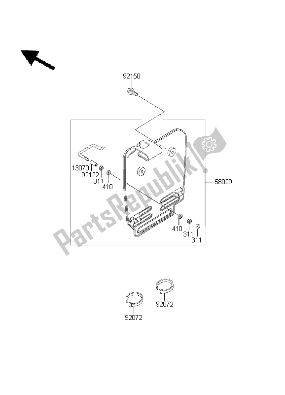 All parts for the Accessory of the Kawasaki KX 60 2003